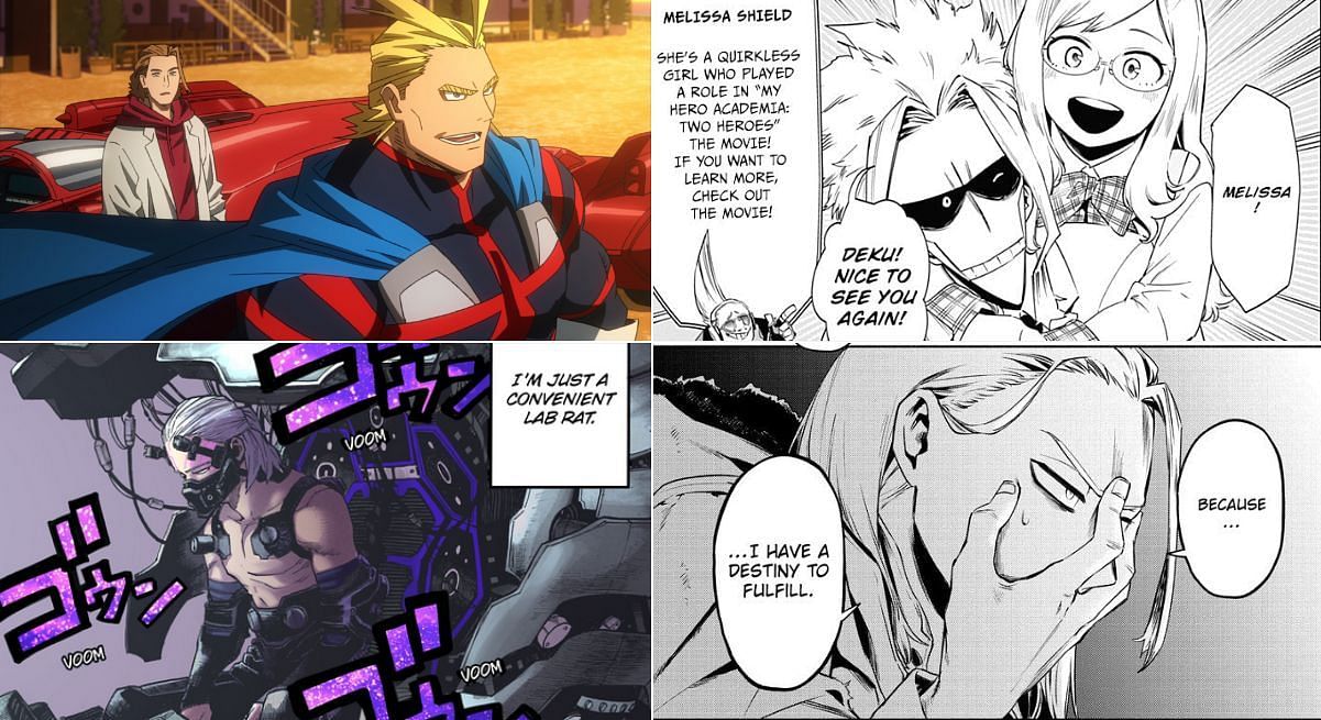 The timeline placements for Two Heroes and Heroes Rising (Image via Studio Bones and Shueisha)